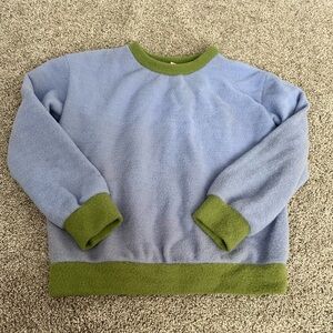 Maeve blue and green sweater from Anthropologie